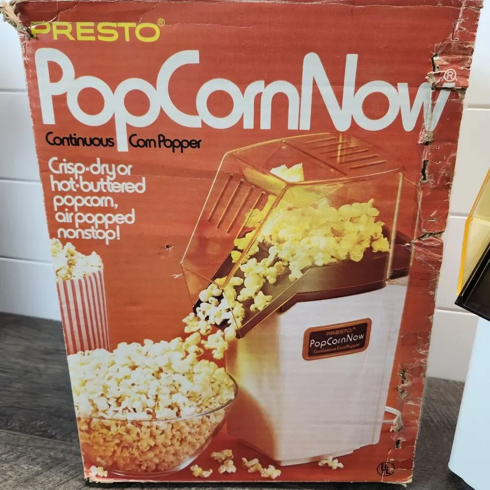 Vintage 1978 Presto PopCornNow Continuous Corn Popper Hot Air Popper 04810 WORKS